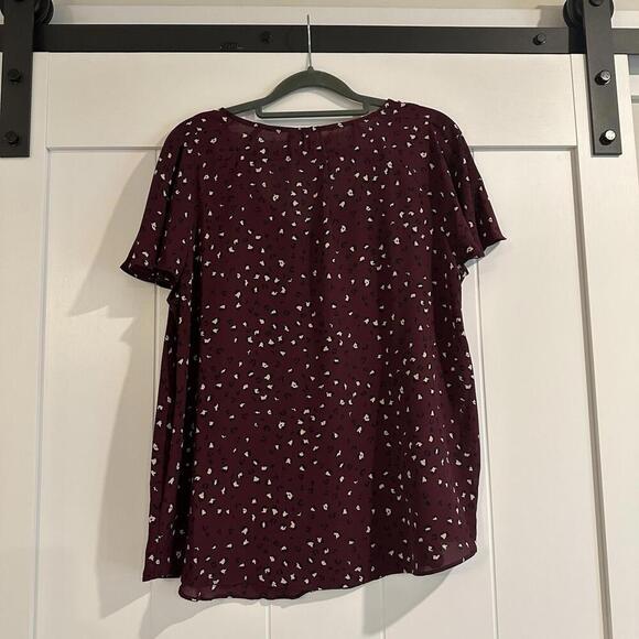 ELLE Cheetah Print Blouse Size Medium - Picture 4 of 9